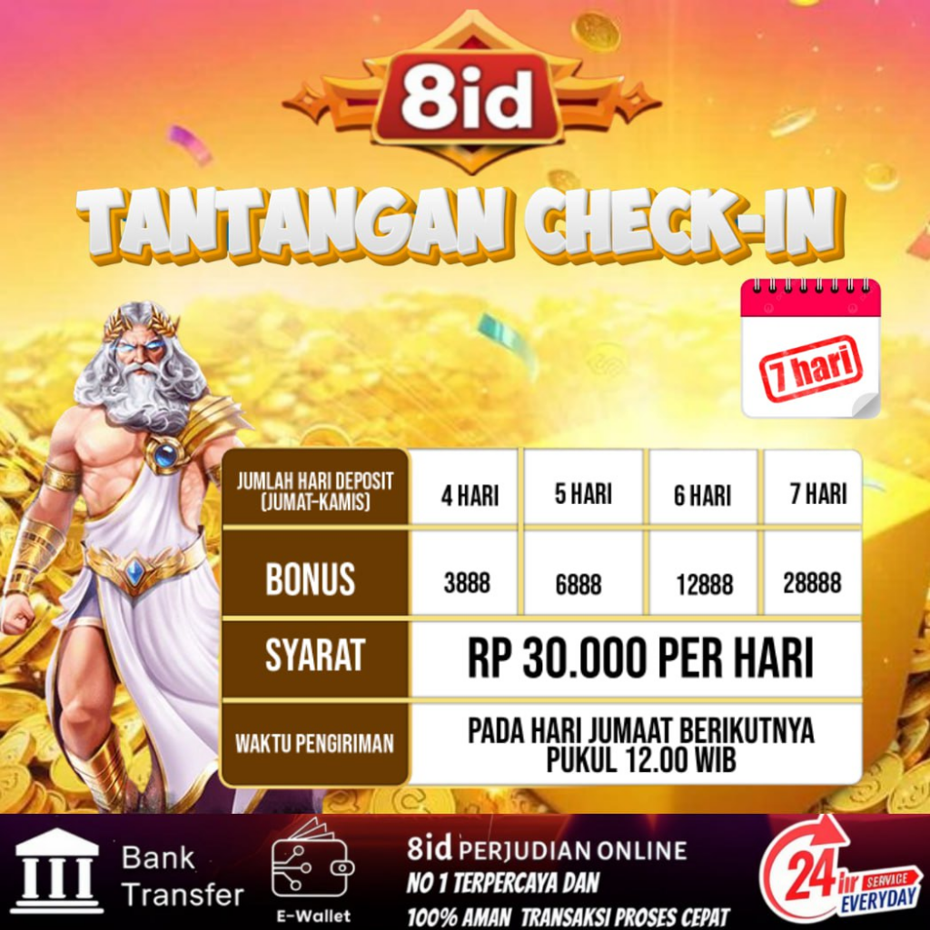 8id APK Slot Login tantangan check-in