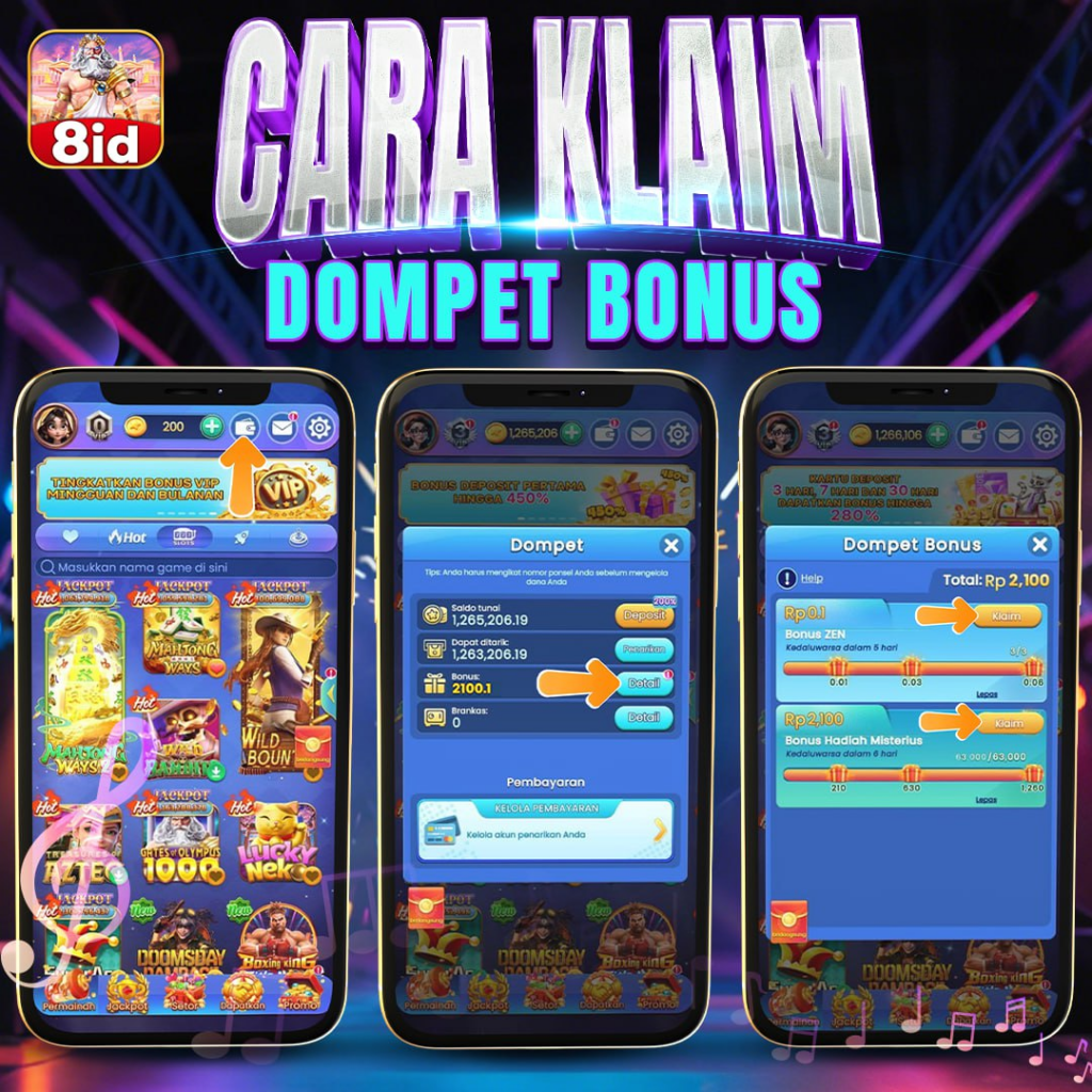 cara klaim dompet bonus di 8ID APK Download